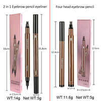 Double-tip eyebrow pencil eyeliner