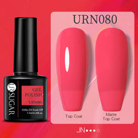 Black White Red Glitter Color Gel Nail Polish Matte