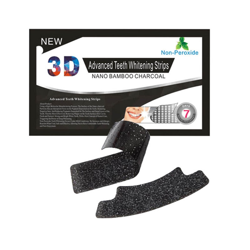 3D bamboo charcoal whitening strips
