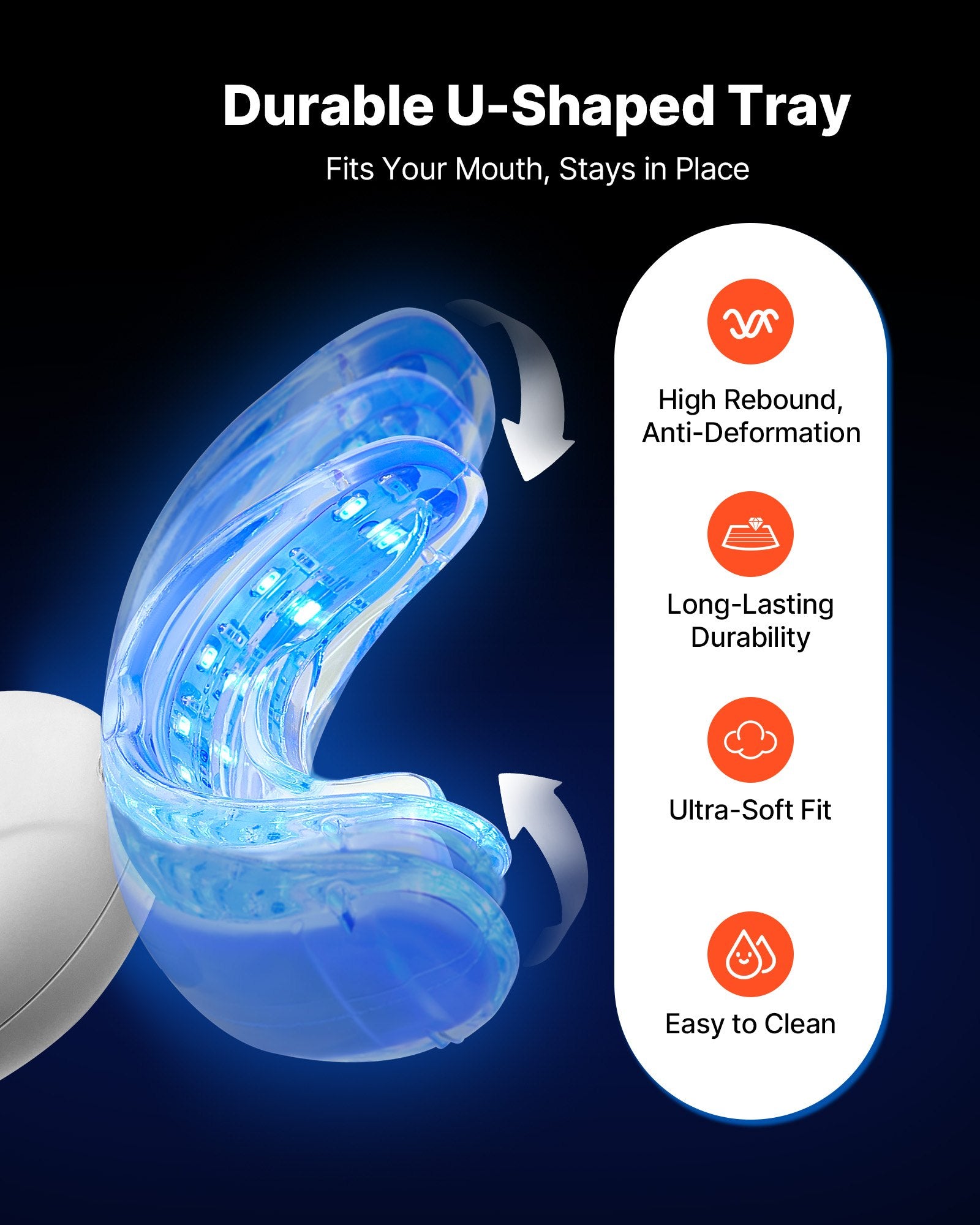 Teeth Whitening Kit With LED Light, Whitening Gel Syringe, Desensitizing Gel